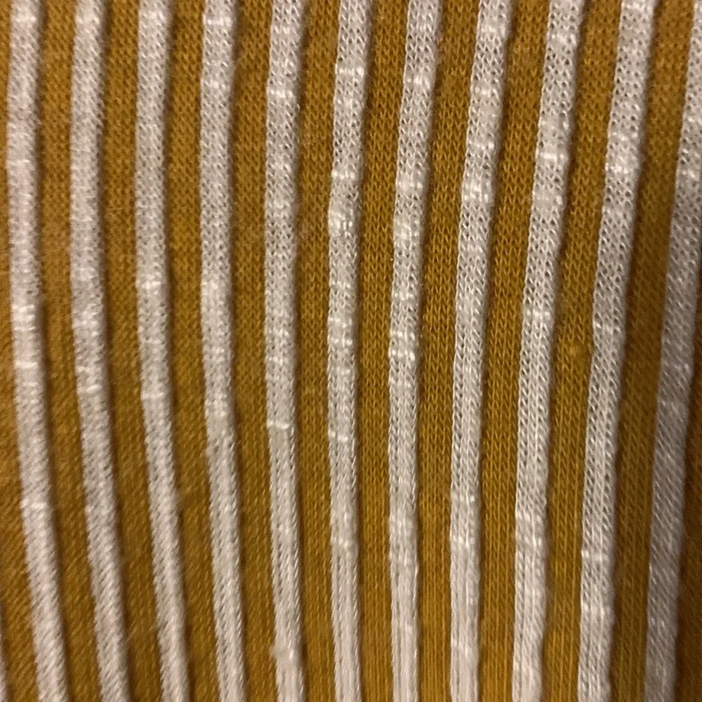 Like new yellow and white striped top - Picture 2 of 6
